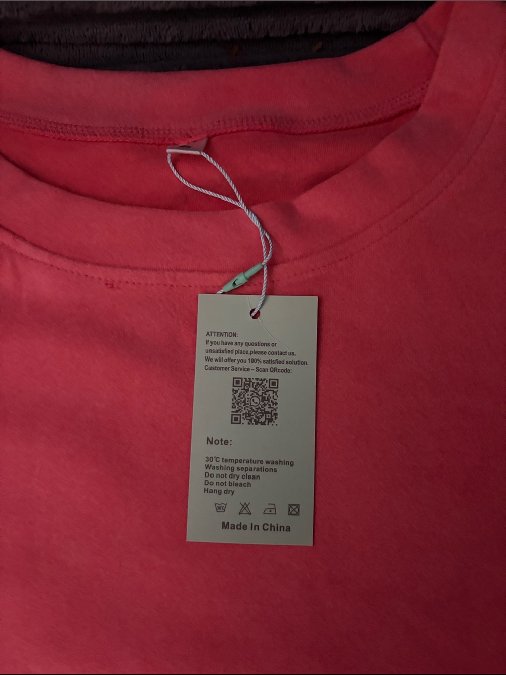 Auselily Coral Crewneck Sweatshirt with Kangaroo Pocket - Picture 3 of 3